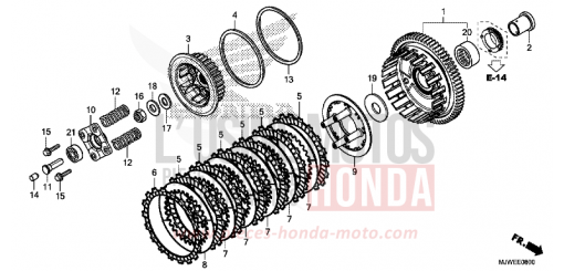 EMBRAYAGE CBR500RAH de 2017